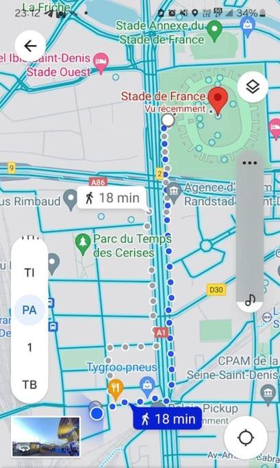 Superbe T2, Paris, Stade De France, Wifi, Parking Сен-Дени Экстерьер фото